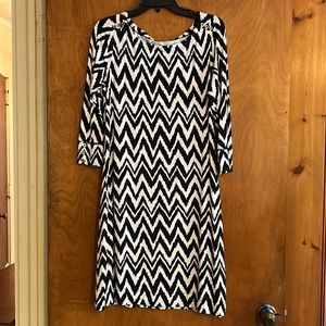 Lilly Pulitzer black and white ikat Sophie Dress